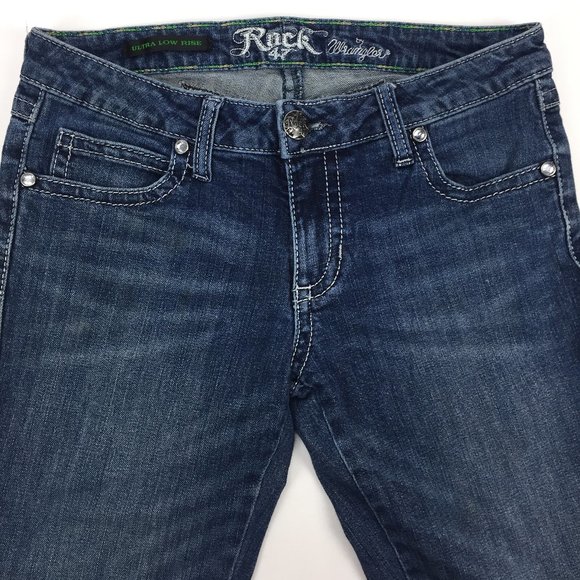 Ultra Low Rise ROCK 47 Wrangler Jeans Boot Cut 29 waist 31 length - Picture 1 of 6